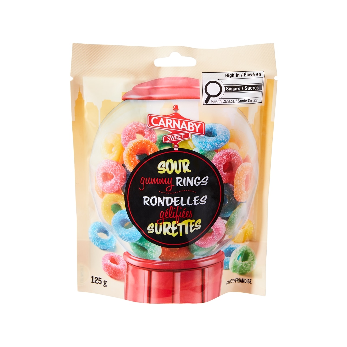 Carnaby Sweet Sour Gummy Rings Candy
