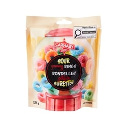 Carnaby Sweet Rondelles gélifiées surettes 125 g, 1,00 $/100g
