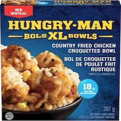 Hungry-Man XL bol de croquettes de poulet frit rustique 397 g, 1,84 $/100g