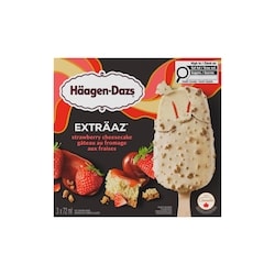 Haagen Dazs Extraz Strawberry Cheesecake Ice Cream Bars - 3x72.0