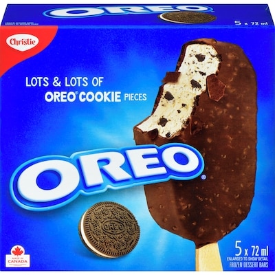 Christie Oreo Frozen Dessert Bars 72 ml, $6.94/100ml