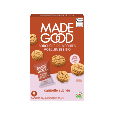 Made Good Mini-biscuits moelleux Cannelle sucrée Boîte de 5 sachets 120 g, 16,67 $/100g