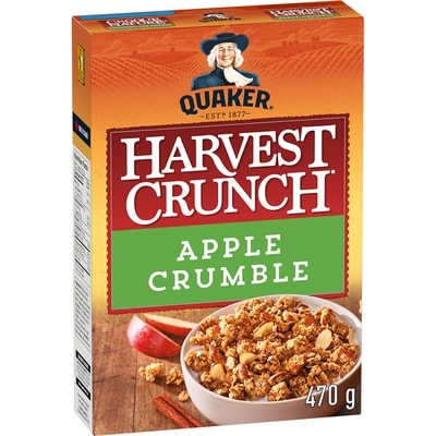 Quaker Harvest Crunch Apple Crumble Granola Cereal 470 g, $1.12/100g