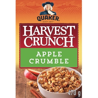 Quaker Harvest Crunch Apple Crumble Granola Cereal 470 g, $1.06/100g