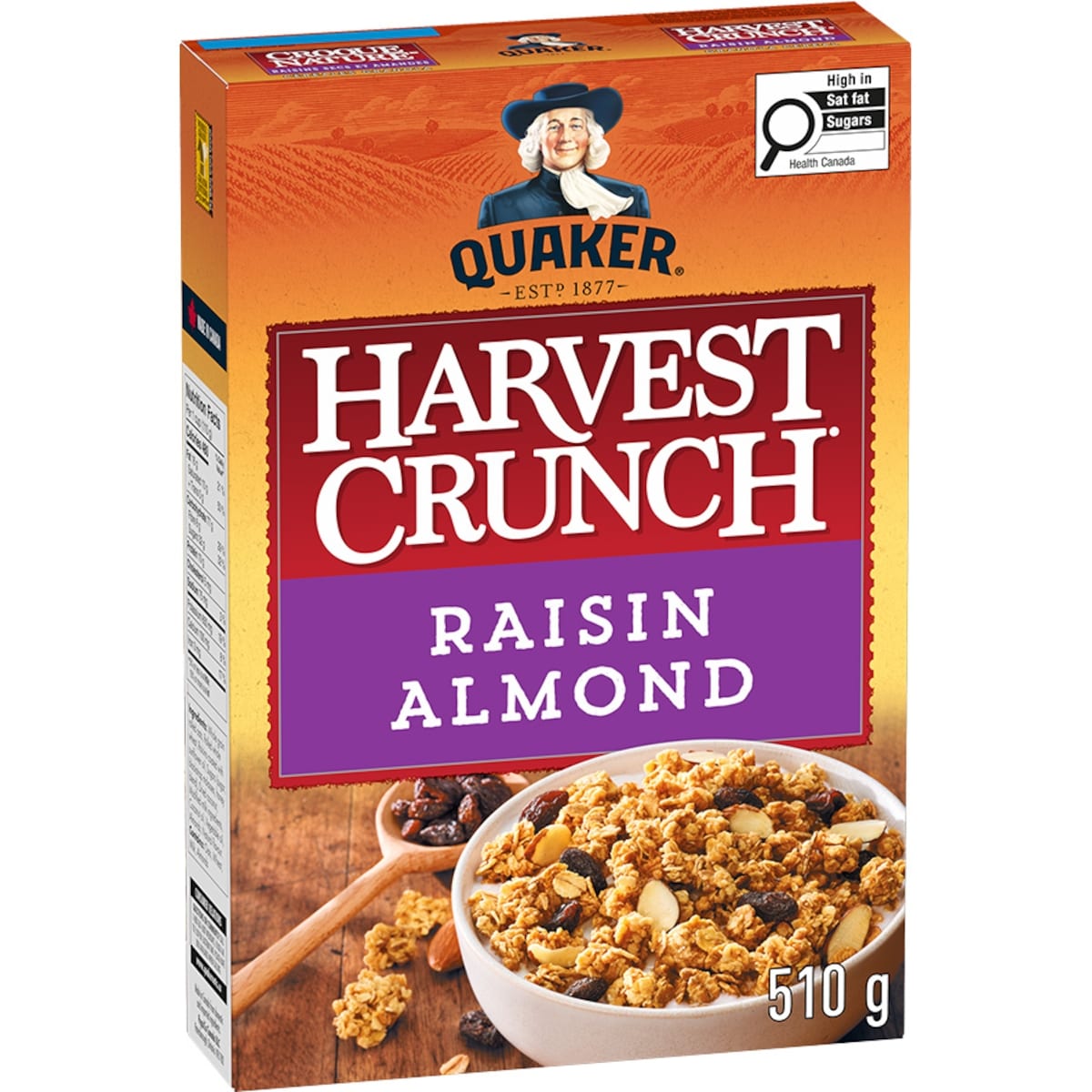 Quaker Harvest Crunch Raisin & Almond Granola Cereal