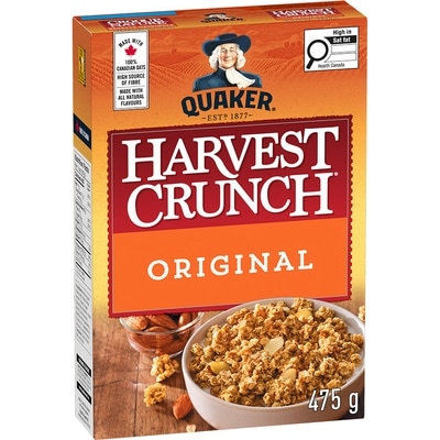 Quaker Harvest Crunch Original Granola Cereal 475 g, $1.11/100g