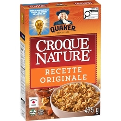 Quaker Céréales Granola Croque nature Originale 475 g, 1,16 $/100g