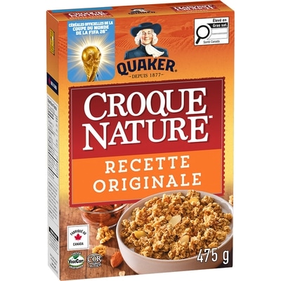 Quaker Céréales Granola Croque nature Originale 475 g, 1,37 $/100g