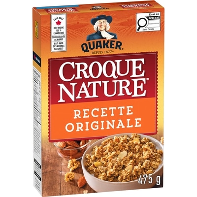 Quaker Céréales Granola Croque nature Originale 475 g, 1,37 $/100g
