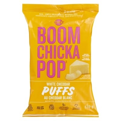 Angie's White Cheddar Puffs     170 g, $3.11/100g