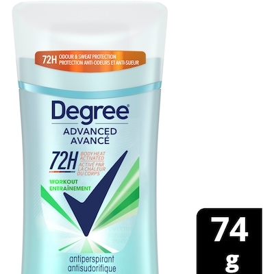 Degree Advanced Antiperspirant Deodorant Stick for 72H Sweat & Odour Protection, Workout Series Endure with MotionSense® Technology 74 g, $8.11/100g