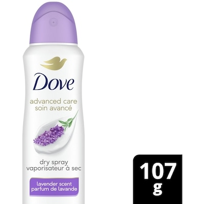 Dove Soin Avancé Antisudorifique en Vaporisateur à sec parfum de lavande 107 g, 7,48 $/100g