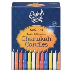 Aish Tamid ASTM BOUGIES HANOUKKA MLTI CLR 44 ea, 0,02 $/1ch