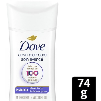 Dove Advanced Care Invisible Sheer Fresh Scent Deodorant for Women 74 g, $10.81/100g