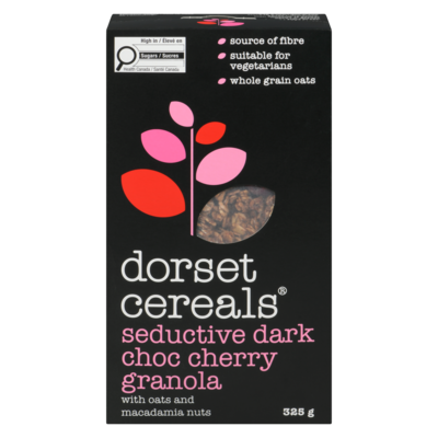 Dorset With Oats And Macadamia Nuts Seductive Dark Choc Cherry Granola 325 g, $2.61/100g