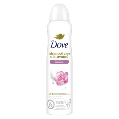 Dove Antisudorifique en vaporisateur sec Soin avancé Fleur de lotus 107 g, 9,34 $/100g