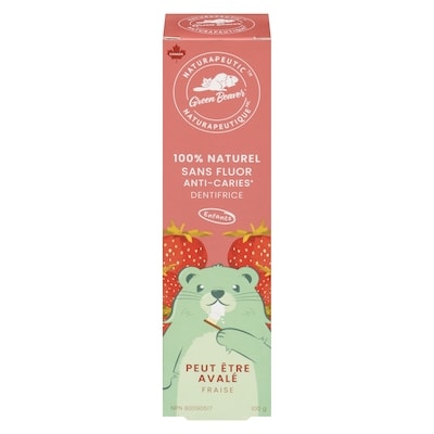 Green Beaver Jr entifrice pour enfants, Fraise 100 g, 9,99 $/100g