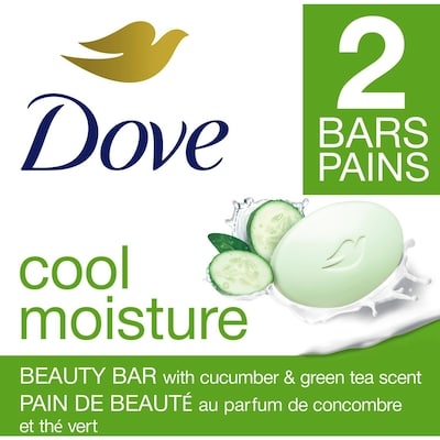 Dove Skin Care Beauty Bar For Softer Skin Cucumber and Green Tea 212 g, $2.76/100g