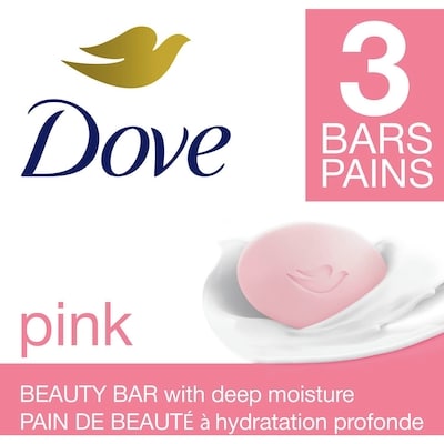 Dove Beauty Bar Moisturizing for Gentle Soft Skin Care Pink 318 g, $2.36/100g