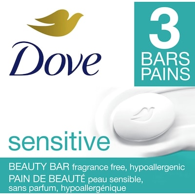 Dove Beauty Bar for Softer Skin, Hypoallergenic Sensitive Skin 318 g, $2.50/100g