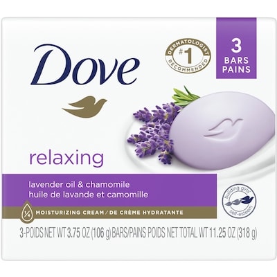 Dove Beauty Bar Soap, Relaxing Lavender Oil & Chamomile 318 g, $2.20/100g
