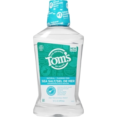 Tom's of Maine Alcohol Free Mouthwash, Sea Salt Mint 473 ml, $2.53/100ml