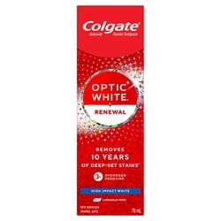 Colgate Optic White Renewal Teeth Whitening Toothpaste 70 ml, $12.84/100ml