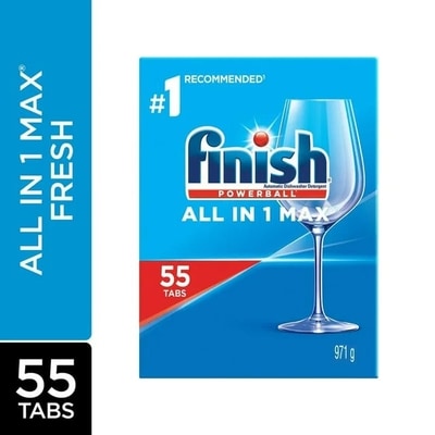 Finish Dishwasher Detergent Pods, All In 1 Max, Fresh, 55 Tablets 55 ea, $0.35/1ea