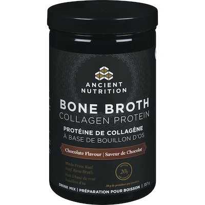Ancient Nutrition Bone Broth Collagen Protein Protein Drink Mix Chocolate 357 g, $13.44/100g