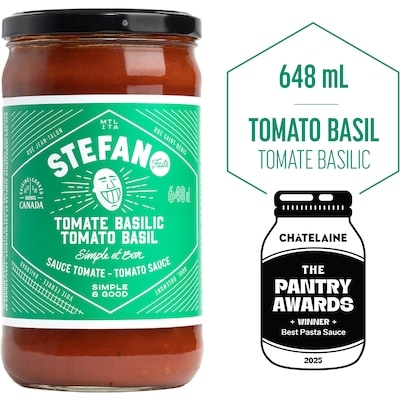 Stefano Faita Sauce pour pâtes tomate basilic  648 ml, 1,31 $/100ml
