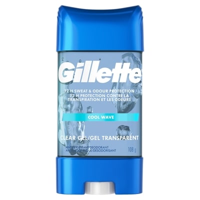 Gillette Antiperspirant Deodorant for Men, Clear Gel, Cool Wave, 72 Hr. Sweat Protection 108 g, $7.86/100g