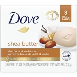 Dove Beauty Bar Soap for Nourished, Radiant Skin, Shea Butter 318 g, $2.36/100g