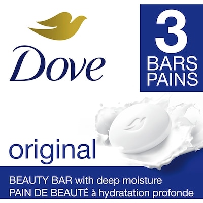 Dove Beauty Bar Gentle Skin Cleanser for Soft Skin, Original 318 g, $2.50/100g