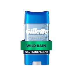 Gillette Antisudorifique désodorisant homme transpiration gel transparent, Pluie tropicale 72h 108 g, 7,40 $/100g