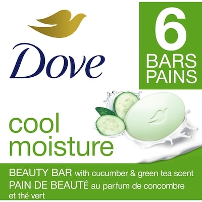 Dove Skin Care Beauty Bar For Softer Skin Cucumber and Green Tea 637 g, $1.53/100g