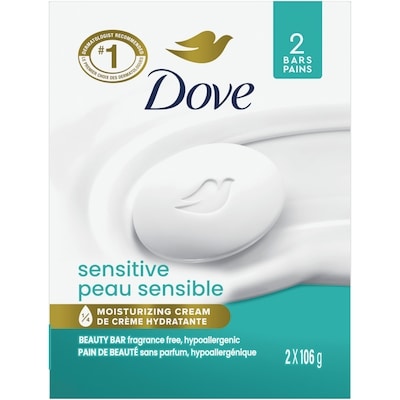 Dove Beauty Bar for Softer Skin, Hypoallergenic Sensitive Skin 212 g, $2.59/100g