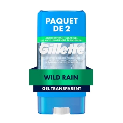 Gillette Déodorant Wild Rain, paquet de 2 216 g, 5,55 $/100g