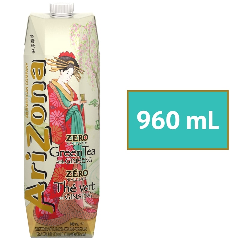 A-tea Arizona Low-Calorie Green Tea with Ginseng and Honey - 960 ml