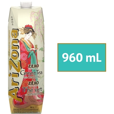 Arizona Low-Calorie Green Tea with Ginseng and Honey 960 ml, $0.26/100ml
