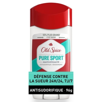 Old Spice Antisudorifique et désodorisant High Endurance hommes, protection de 48 h, Pure Sport 96 g, 8,32 $/100g