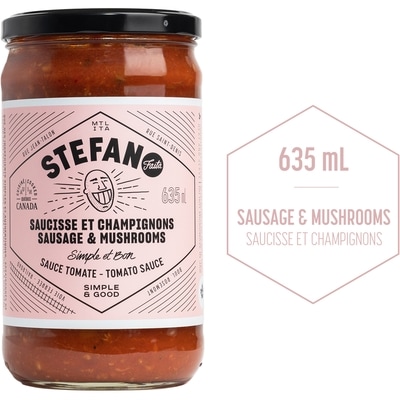 Stefano Faita Sauce tomate pour pâtes saucisse et champignons  635 ml, 1,34 $/100ml