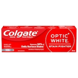 Colgate Dentifrice blanchissant optic white stain fighter au gel paquet de 90 ml, 4,99 $/100ml