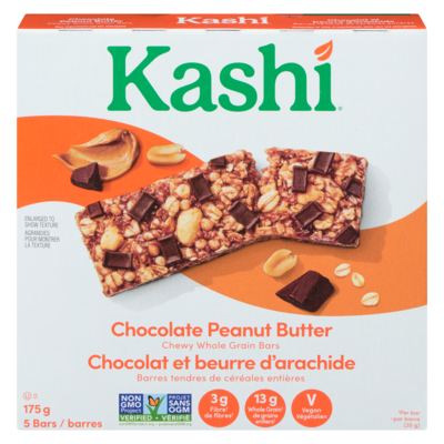 Kashi Barre de céréales entières chocolat et beurre d’arachide, 5 barres 175 g, 2,29 $/100g