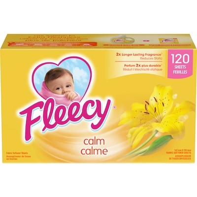 Fleecy Aroma Therapy Fabric Softener Dryer Sheets, Calm 120 ea, $0.08/1ea