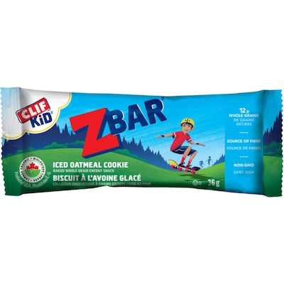 Clif Zbar Biscuit à l'avoine glacé collations energétiques à grains entiers cuites au four, 12 barres 432 g, 3,47 $/100g