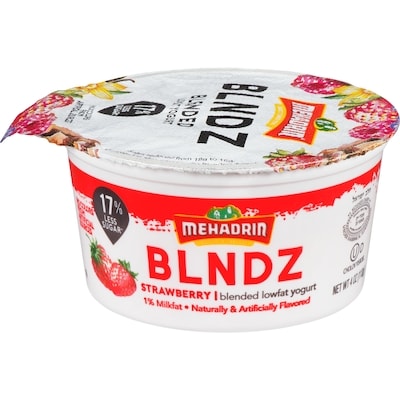 Mehadrin Blended Lowfat Yogurt Strawberry, 1% Milkfat 113 g, $1.14/100g