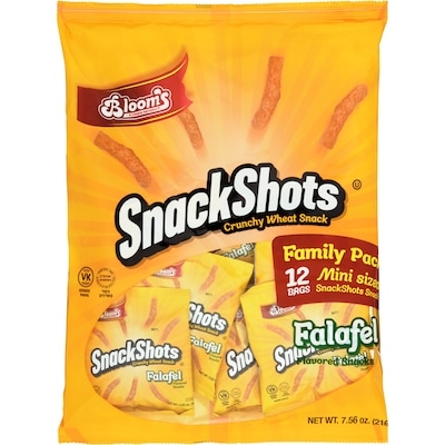 Blooms Kosher Falafel Mini Sized Flavored Snack, Family Pack 12 Bags 216 g, $2.77/100g