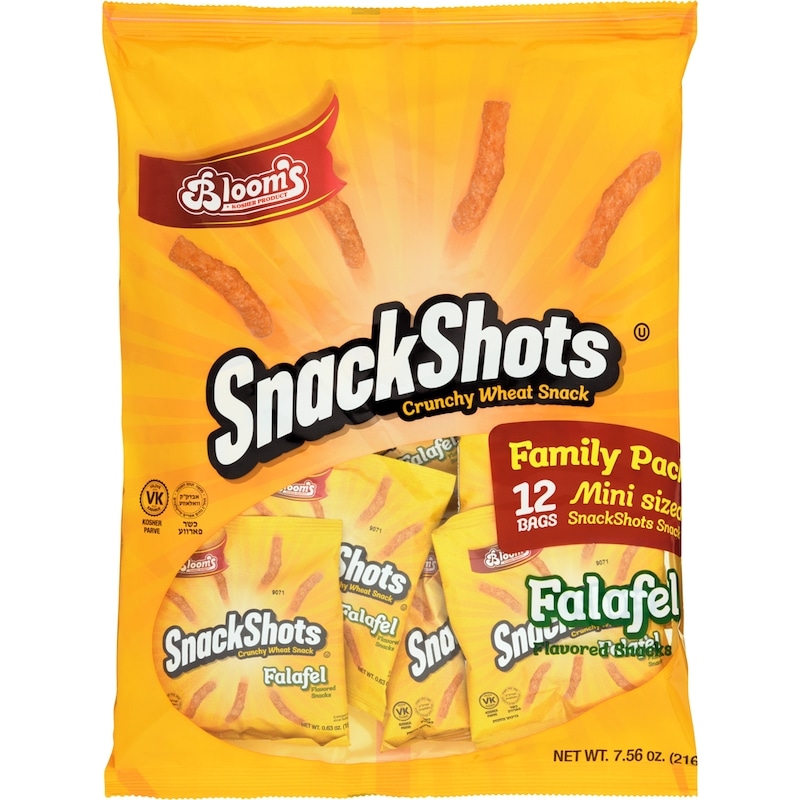 Kosher Falafel Mini Sized Flavored Snack, Family Pack 12 Bags