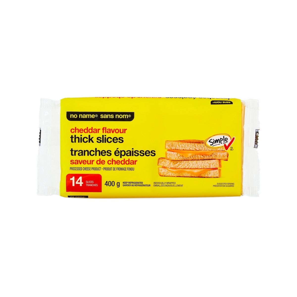 No Name Cheddar Flavour Processed Cheese Slices