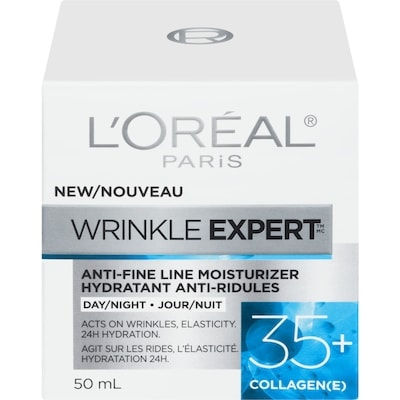L’Oréal Wrinkle expert hydratant anti-ridules jour/nuit 35+ collagene 50 ml, 39,98 $/100ml